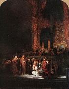 REMBRANDT Harmenszoon van Rijn Christ and the Woman Taken in Adultery china oil painting reproduction